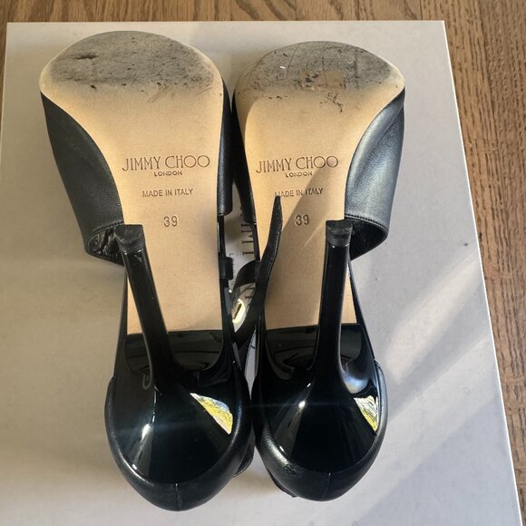 Like New Jimmy Choo Leigh Peep Toe Pumps (Taylor Swift Fave) - Picture 5 of 10
